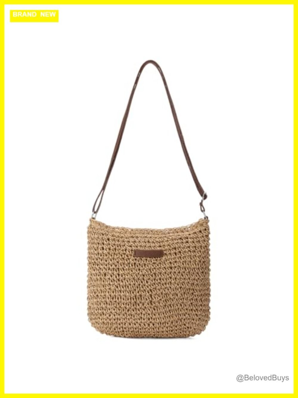 Small Straw Beach Crossbody Bag Woven Hollow Shoulder Purse Summer Vacation